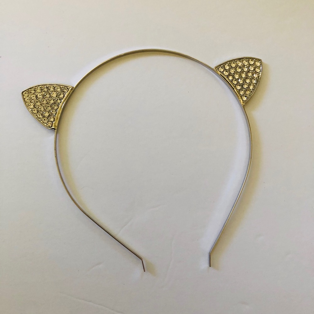 New cat ears silver rhinestone headband - Picture 4 of 6